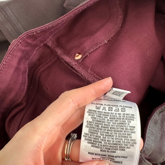 Ted Baker Floral Printed Waxed Denim - Picture 5 of 5